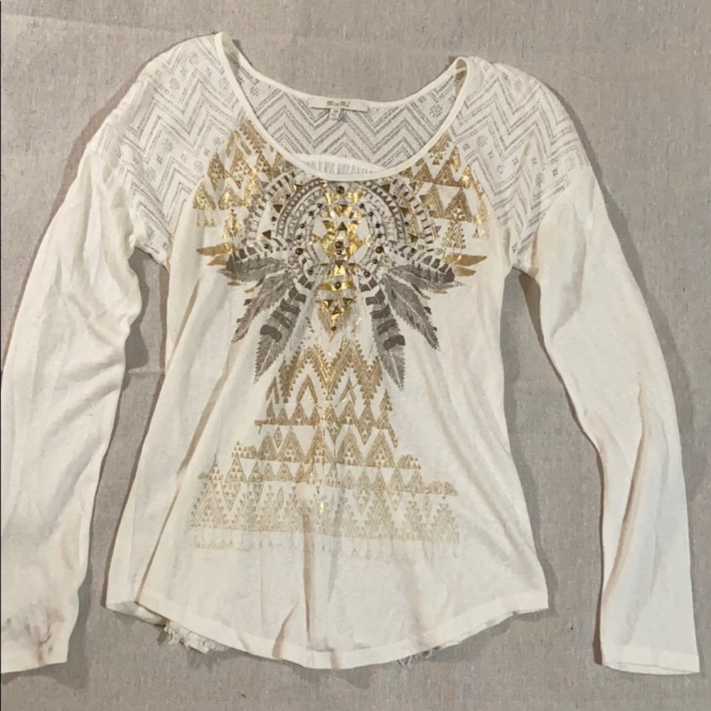 Miss Me Embellished Long Sleeve Top